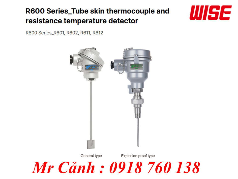 Cảm biến nhiệt độ bề mặt ống R600 Series 