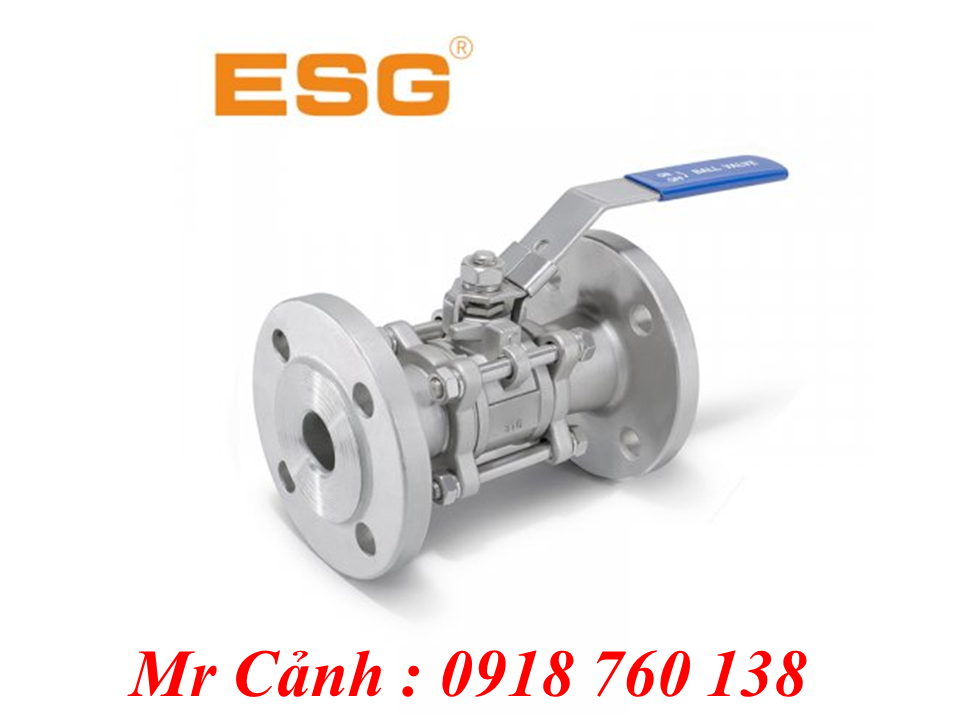 Van bi 3 mảnh nối bích Series 433 – ESG Valve