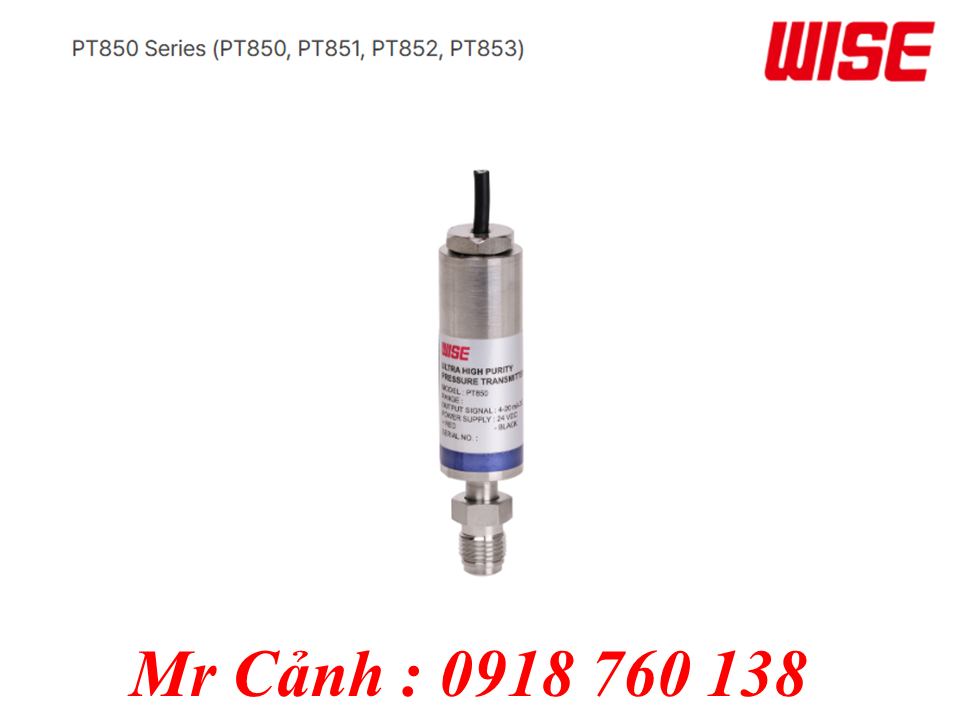Cảm biến áp suất WISE model : PT850 Series