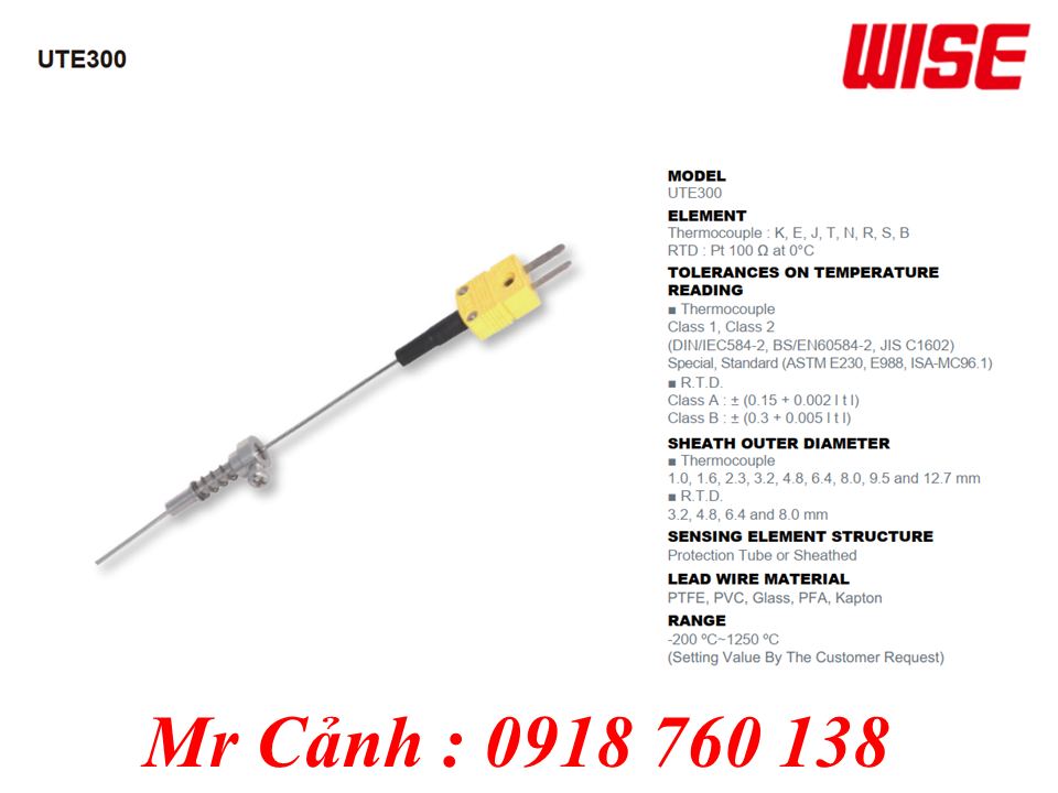 Cảm Biến Nhiệt Độ UTE300