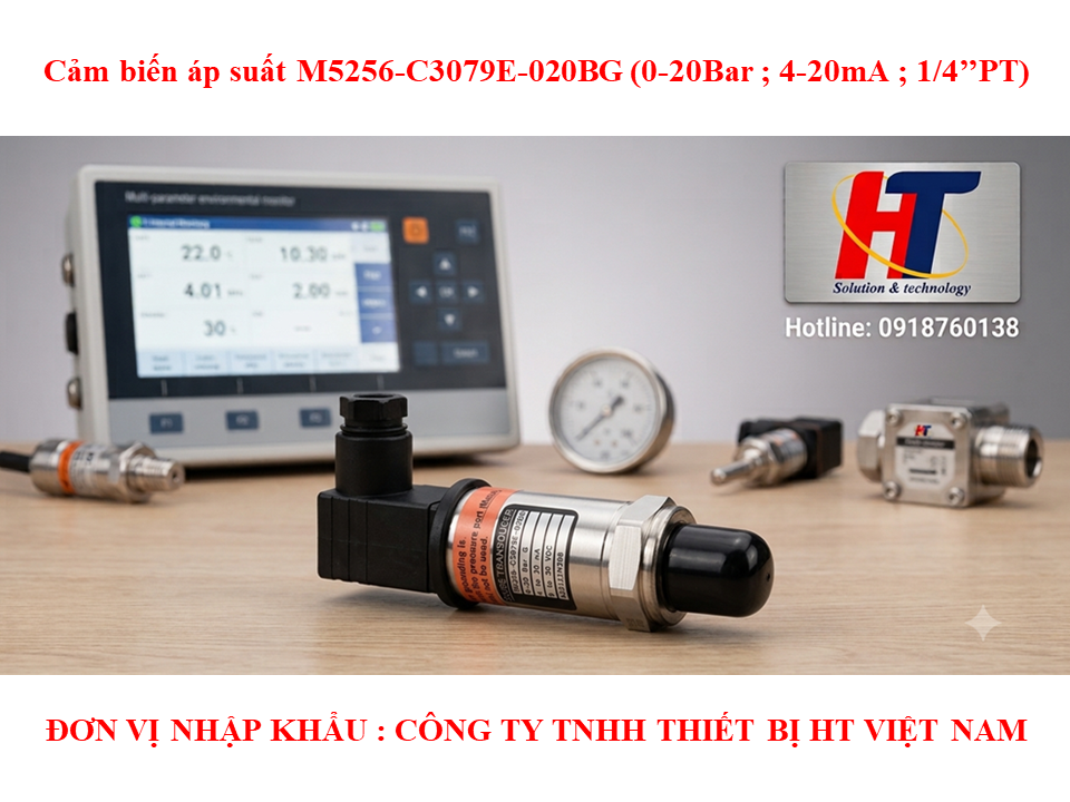 Cảm biến áp suất M5256 dải đo 20 bar | M5256-C3079E-020BG 4-20mA