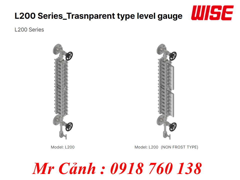 Đồng hồ đo lưu lượng loại trong suốt dòng L200