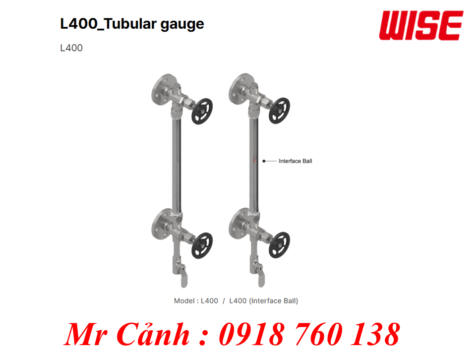 Đồng hồ đo mức chất lỏng dạng ống L400 WISE Control