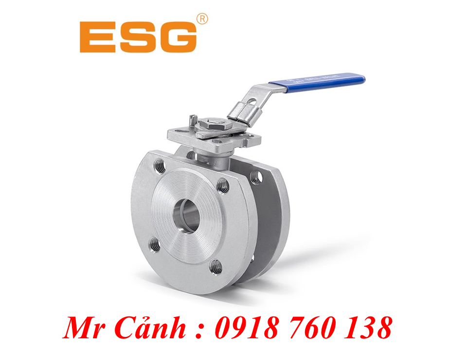 Van bi mặt bích 1 mảnh dòng 412 có đế lắp - Van bi ESG