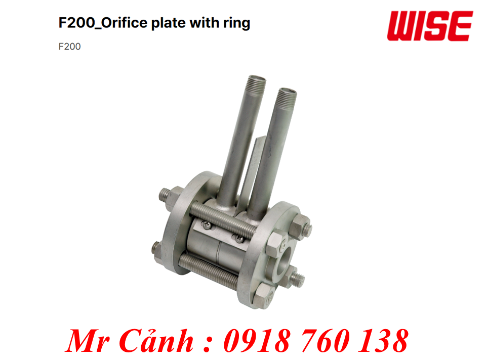 F200 Orifice Plate With Ring – Tấm Đo Lưu Lượng Orifice Kèm Vòng Chính Xác Cao