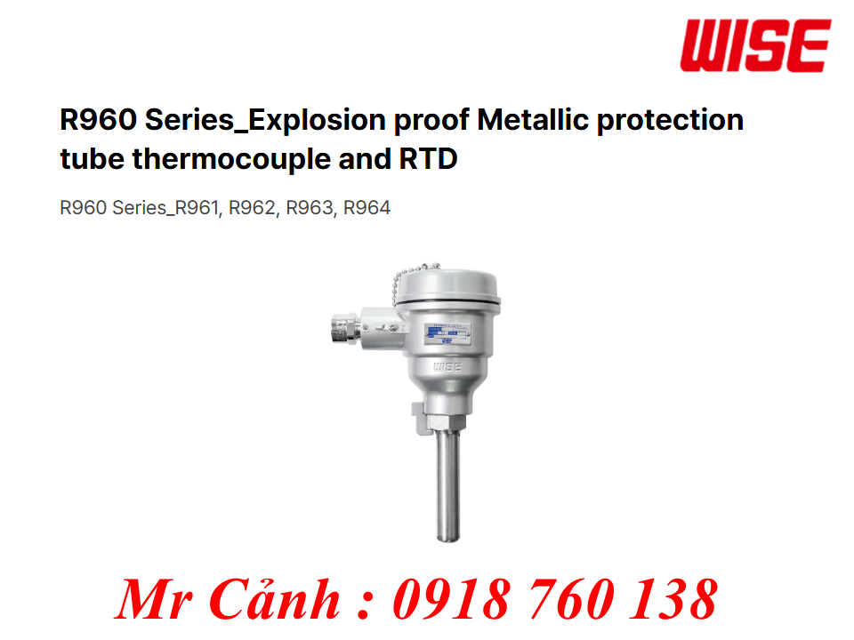 Cảm biến nhiệt độ chống cháy nổ R960 Series