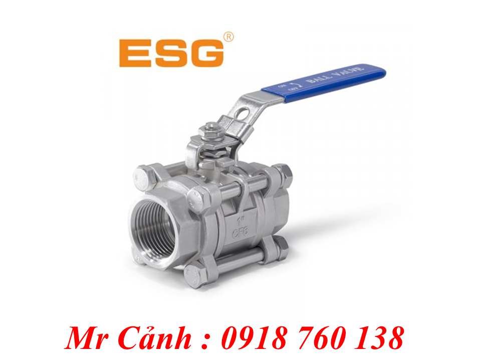 Van bi 3 mảnh nối ren Series 431 – ESG Valve