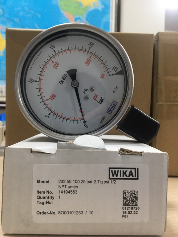 Đồng hồ áp suất wika 232.50.100 25bar