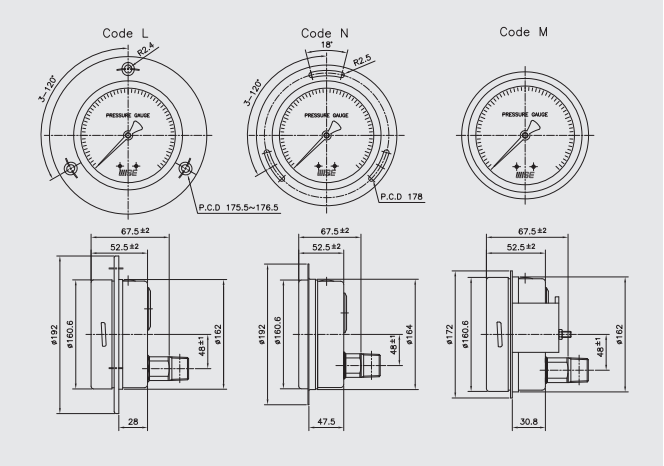 Đồng hồ áp suất WISE P229